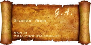 Graeser Anna névjegykártya